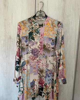 Vestito a camicia (Camicione) lungo a fantasia