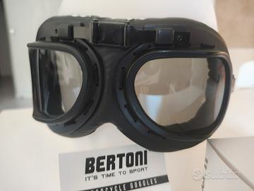 Occhiali Moto Bertoni AF195A Cafe Racer/Vintage Ne