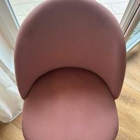 Sedie velluto rosa e oro