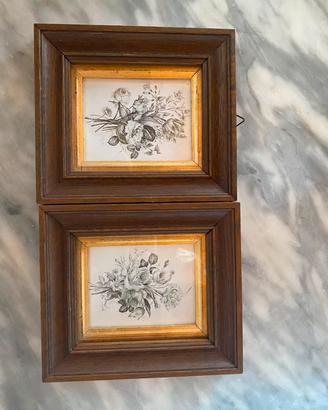 coppia di quadretti artex vintage