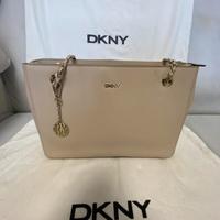 Borsa donna marca DKNY in similpelle colore beige