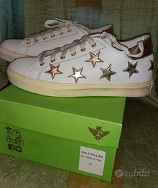 sneakers bianche stelline oro Happiness