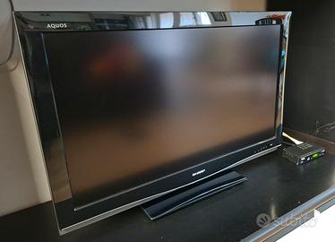 TV Sharp 37 pollici, decoder e stand da tavolo