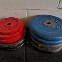 Bilanciere 10 Kg. e pesi in ghisa