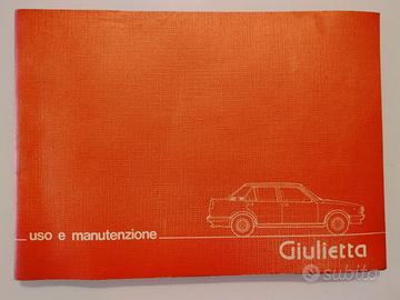 MANUALE ALFA ROMEO Alfa Giulietta uso e manutenzi