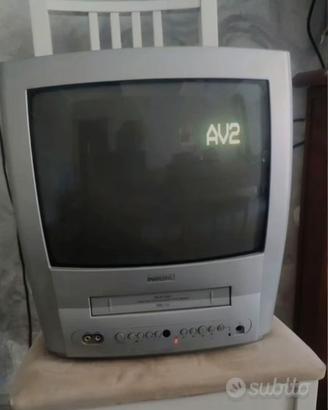 TV Philips CRT 14 pollici con VHS anni 90