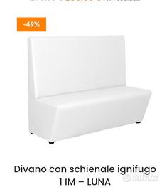 Divanetto con schienale adatto per pub o discotech