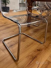set 6 sedie trasparenti IKEA
