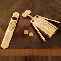 Set cavatappi e apribottiglie BIESSE placcatura 24