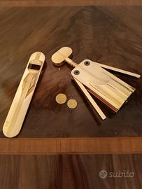 Set cavatappi e apribottiglie BIESSE placcatura 24