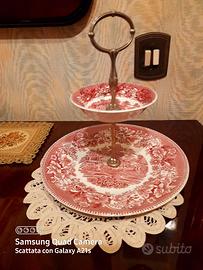 Alzata a due ripiani, Finissima Porcellana Inglese