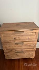 Cassettiera in legno