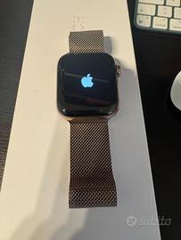 Apple watch serie 5 acciaio oro lte