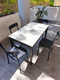 Tavolo allungabile moderno + 4 sedie Connubia Call