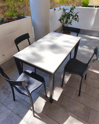 Tavolo allungabile moderno + 4 sedie Connubia Call