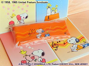 SNOOPY Vintage 1980-84 Quaderni Rubriche Astuccio