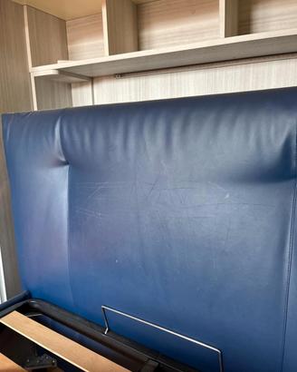 Letto contenitore da una piazza e mezza con mensol