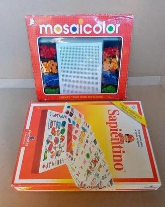 Sapientino e Mosaicolor, anni '80, giochi educativ