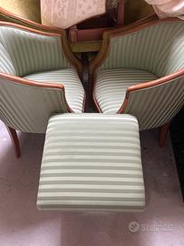 Set Poltroncine pozzetto + sgabello