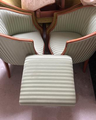 Set Poltroncine pozzetto + sgabello