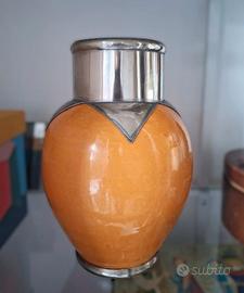 Vaso marocchino in ceramica giallo senape - ocra