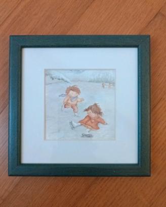 Decorazione da parete con bambini che pattinano