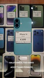 IPHONE 16 256GB  verde acqua 