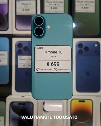 IPHONE 16 256GB  verde acqua 
