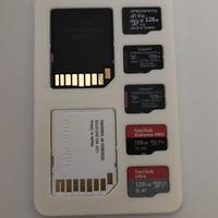 Lotto 5 schede microSD 128gb testate e usate