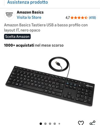 Tastiera USB Amazon basics SIGILLATA