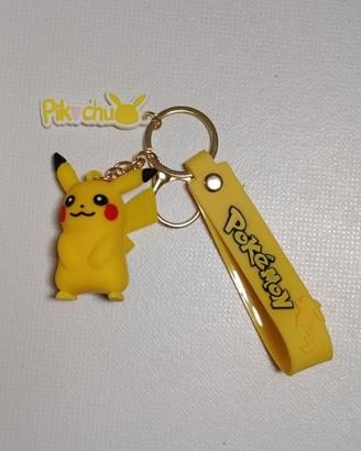 Portachiavi Pikachu Pokémon in Silicone 3D - Nuovo