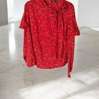 Zara camicia a cuore rosso nero tg M
