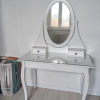 HEMNES Toeletta con specchio, bianco,100x50 cm

