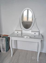 HEMNES Toeletta con specchio, bianco,100x50 cm

