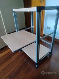 tavolino con ripiano scorrevole 