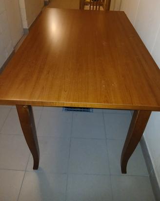 Tavolo legno e 3 sedie imbottite 