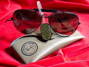 RAY-BAN  BLACK AVIATOR B&L  USA 58 14 G15 (NOS)