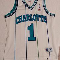 canotta NBA Muggsy Bogues #1 Charlotte hornets