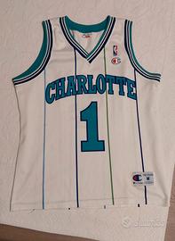 canotta NBA Muggsy Bogues #1 Charlotte hornets