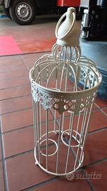 Gabbia lanterna bianco 2 candele