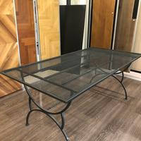 Tavolo rettangolare in ferro battuto