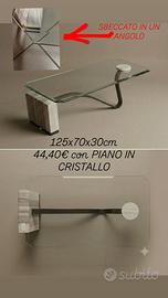 Tavolino in cristallo design moderno