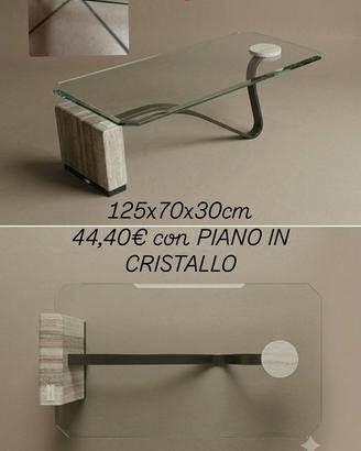 Tavolino in cristallo design moderno