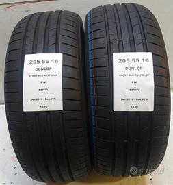 2 GOMME 205 55 16 DUNLOP A1836
