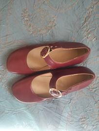scarpe nuove bordeaux stile vintage 