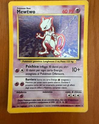 Mewtwo carta pokemon HOLO 10/102