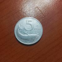 moneta 5 lire del 1954