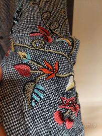 Camicia donna ricamata in cotone caldo