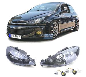 FARI PEUGEOT 206 98-06 NERO H4 OEM