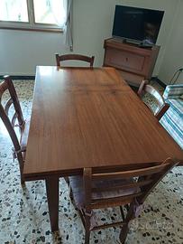 tavolo in legno massiccio 140 cm allungabile fino 